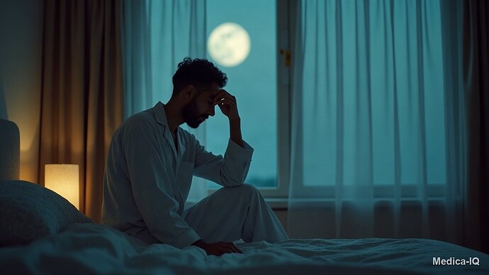 وێنە: خەون نەچوون لە شەودا