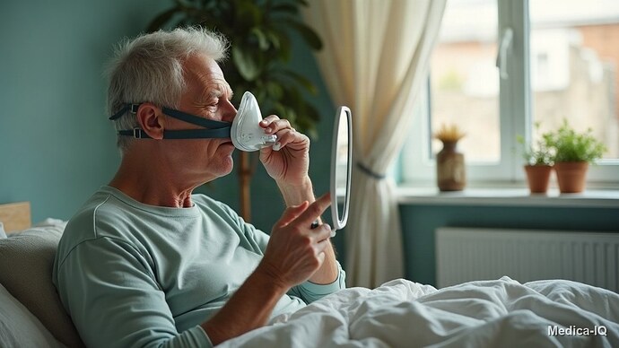 صورة توضيحية: جهاز CPAP بدون تأمين