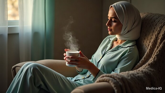 تصویر: خوردن شیر گرم قبل از خواب